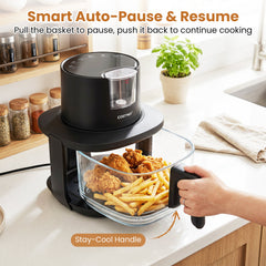 4.7 QT Glass Air Fryer with Steam Frying Mode