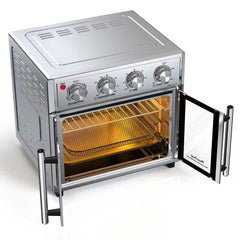 26QT Extra-Large French Double-Door Air Fryer with 7 Preset Menus - Stainless Steel